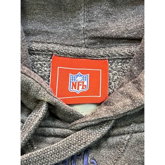 NFL Apparel Denver Broncos Sweater Mens Extra Large Gray Hoodie Pullover - Picture 3 of 5